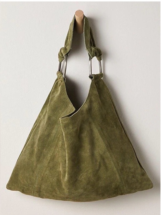 Free People Handbags - FREE PEOPLE Bobbi
Slouch Suede Tote In olive Green
New with tags